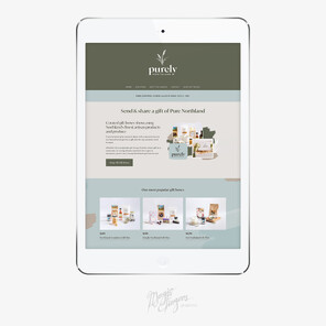 Website and Brand Design for Purely Northland | Curated Gift boxes in the Far North