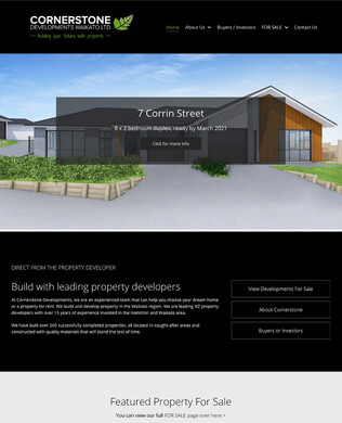 Cornerstone Developments | Logo Design & Website | Hamilton CityWaikato